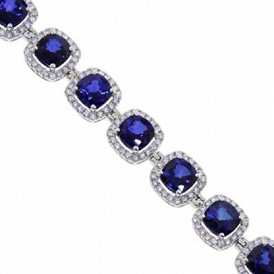 18ct White Gold Rainbow Sapphire Tennis Bracelet | Buy Online | Free  Insured UK Delivery
